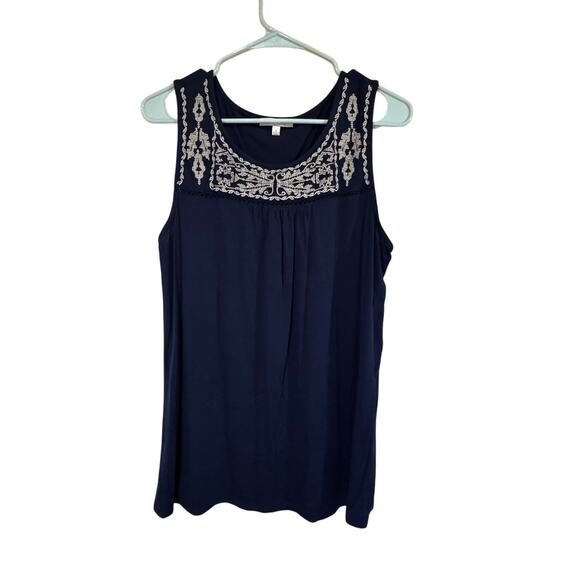 Skies Are Blue Tops - Skies are Blue - Navy Tank Size Large